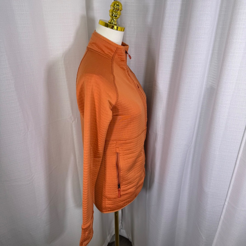 REI Lightweight Polartec Power Grid Jacket Orange Full Zip Womens Small Gorpcore - Picture 15 of 15